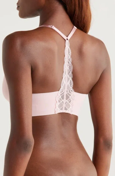 True & Co. True & Co Triangle Lace Racerback Bralette In Neutral
