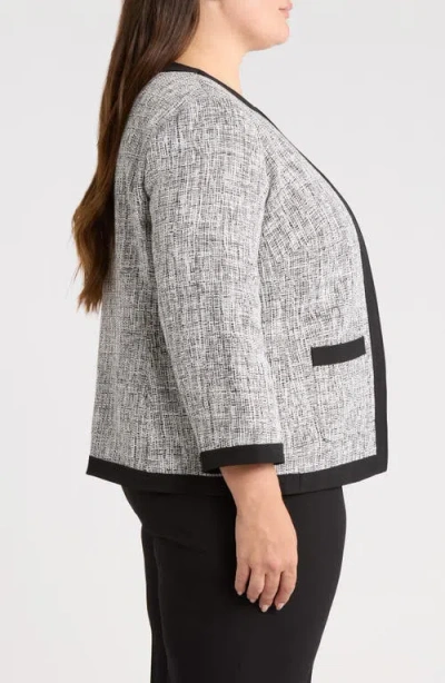 Kasper Framed Patch Pocket Jacket In Multi