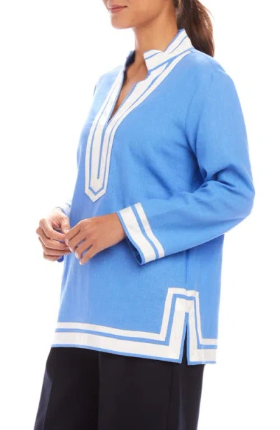 Karen Kane The St. Tropez Linen Blend Tunic Top