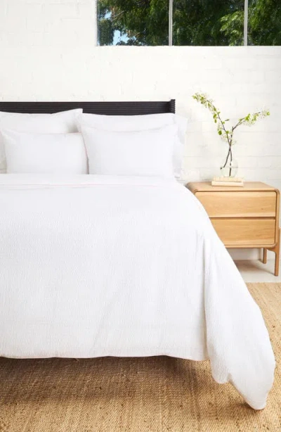 Pom Pom At Home Emily Cotton Seersucker Duvet Cover & Shams Set In White