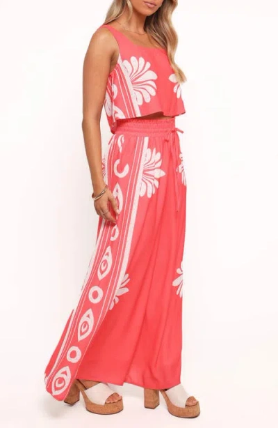 Petal And Pup Petal & Pup Timothy Linen Blend Square Neck Tank & Wide Leg Pants Set In Pink