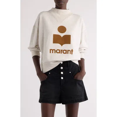 Isabel Marant Étoile Moby Mock Neck Logo Graphic Sweatshirt
