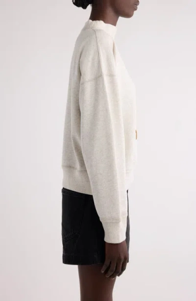 Isabel Marant Étoile Moby Mock Neck Logo Graphic Sweatshirt