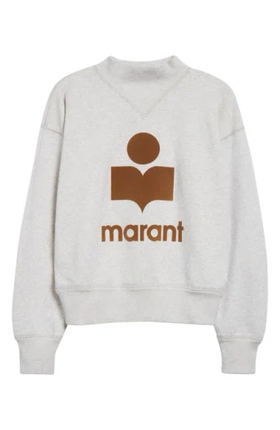 Isabel Marant Étoile Moby Mock Neck Logo Graphic Sweatshirt