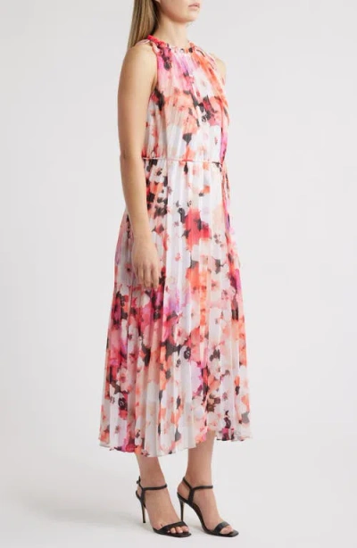 Julia Jordan Floral Print Sleeveless Midi Dress