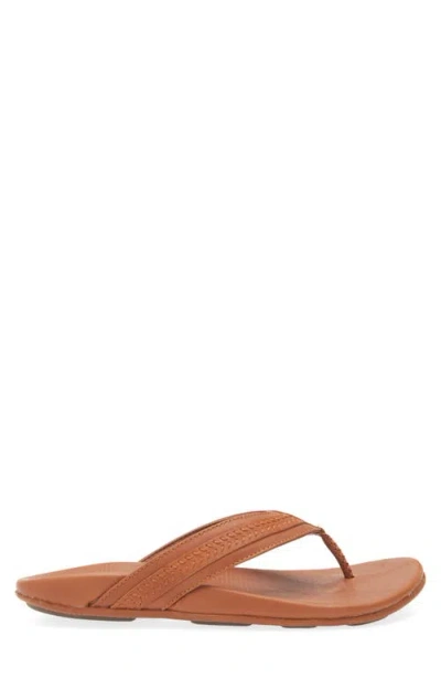 Olukai Aho Leather Flip Flop