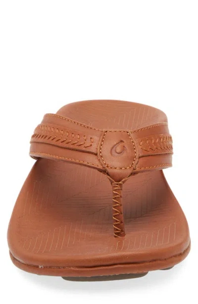 Olukai Aho Leather Flip Flop