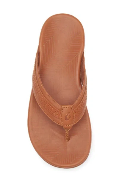 Olukai Aho Leather Flip Flop