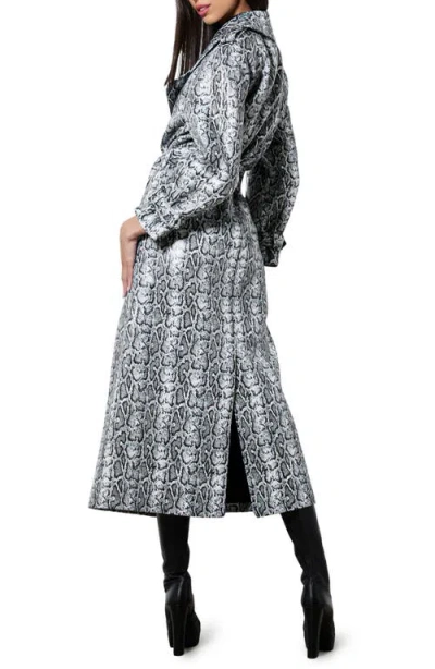 Alice And Olivia Alice + Olivia Jarret Snakeskin Print Coat