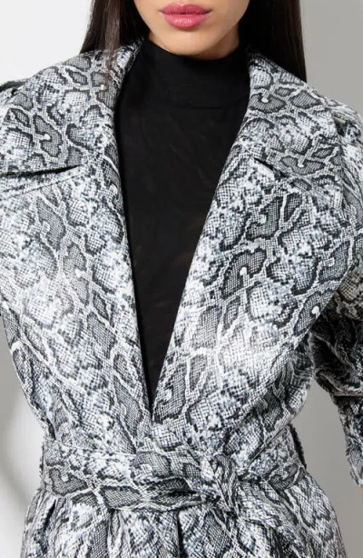 Alice And Olivia Alice + Olivia Jarret Snakeskin Print Coat