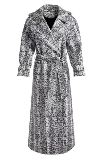 Alice And Olivia Alice + Olivia Jarret Snakeskin Print Coat