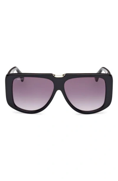 Max Mara Spark 57mm Polarized Shield Sunglasses