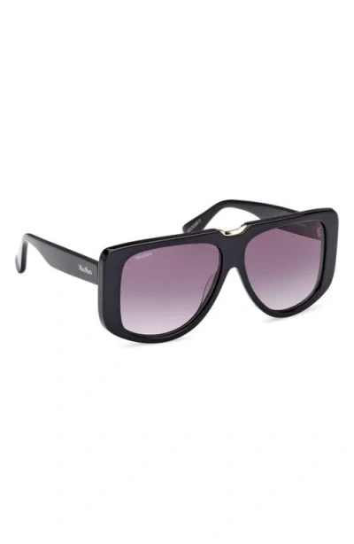 Max Mara Spark 57mm Polarized Shield Sunglasses