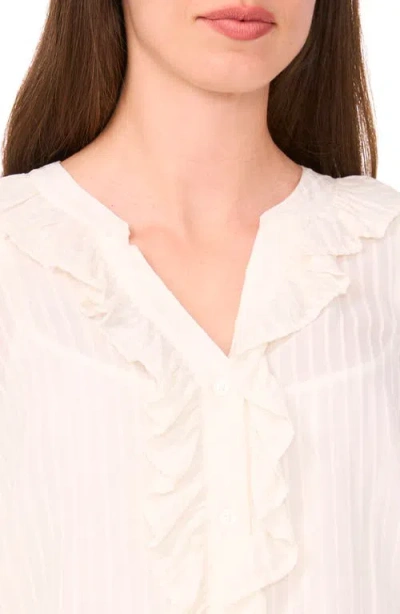 Halogenr Halogen(r) Ruffle Placket Stripe Button-up Shirt