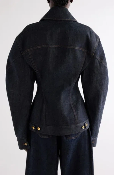 Givenchy Cocoon-sleeve Waisted Denim Jacket