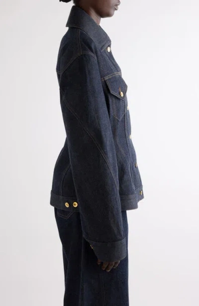 Givenchy Cocoon-sleeve Waisted Denim Jacket