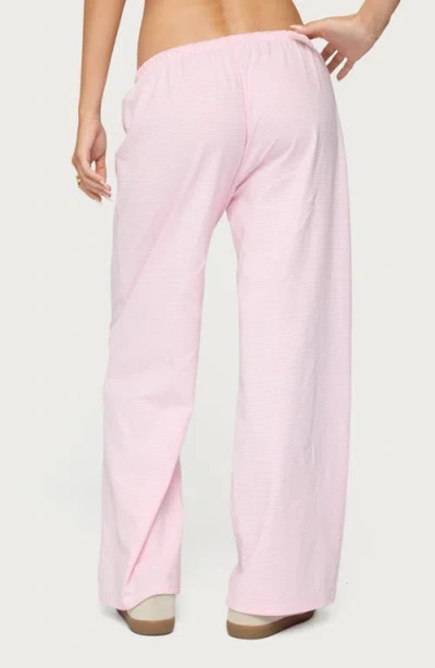 Edikted Olivia Stripe Relaxed Fit Drawstring Pants In Pink