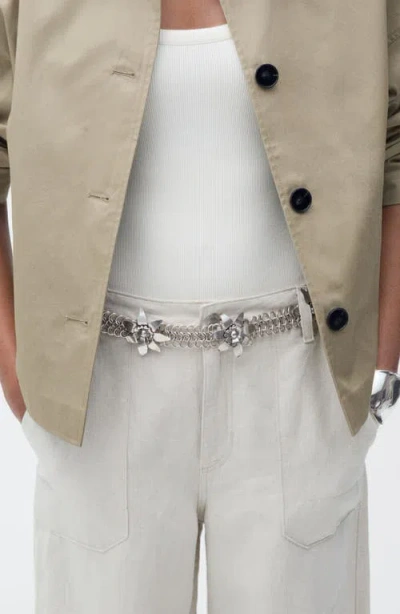 Mango Linen & Cotton Cargo Pants