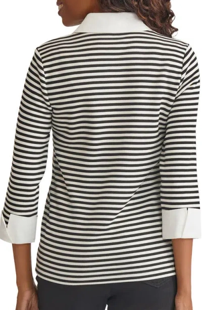 Jones New York Stripe Mixed Media Top