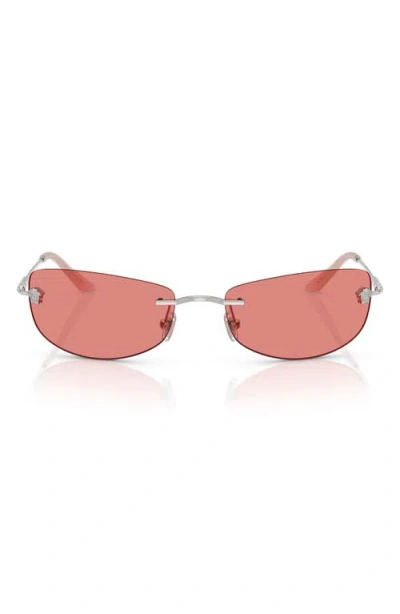 Versace 60mm Rectangular Sunglasses
