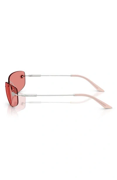 Versace 60mm Rectangular Sunglasses