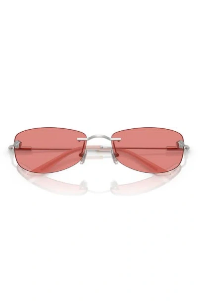Versace 60mm Rectangular Sunglasses