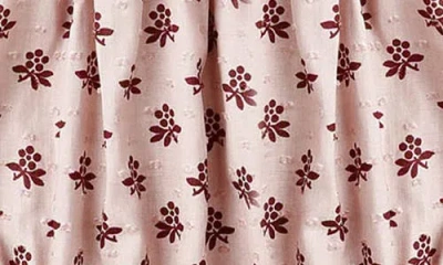 Rylee + Cru Cora Blush Flower Switt Dot Bodysuit In Pink