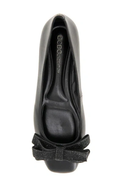 Bcbg Haniba Bow Flat In Black