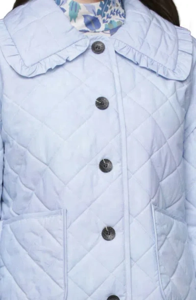 Avec Les Filles Ruffle Collar Quilted Jacket