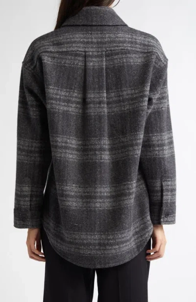 Johnstons Of Elgin Oversize Donegal Cashmere & Wool Button-up Shirt