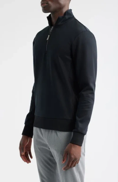 Hugo Boss Boss Sidney Quarter Zip Pullover In Gray