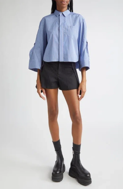 Sacai Suiting & Denim Shorts