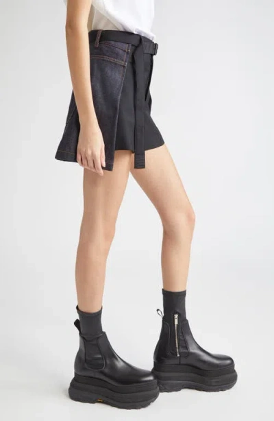 Sacai Suiting & Denim Shorts