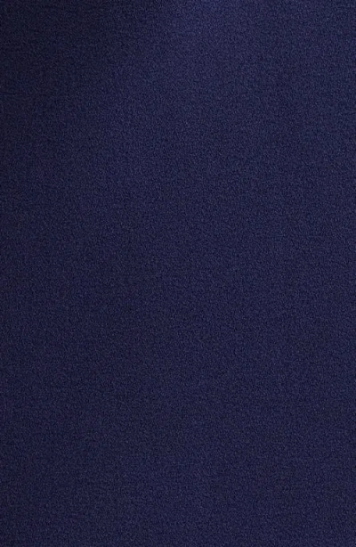 Tahari Asl Notch Neck Long Sleeve Jumpsuit In Blue