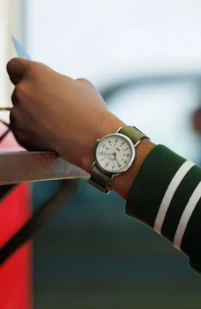 Timex ® Weekender Canvas Strap Watch, 37mm