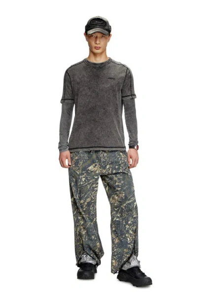 Diesel ® Denim Look Jersey T-shirt
