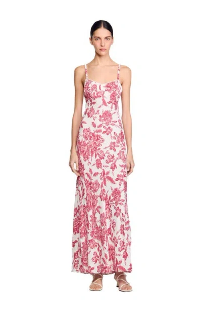 Sandro Floral Print Maxi Dress