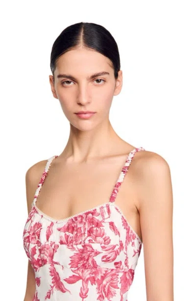 Sandro Floral Print Maxi Dress
