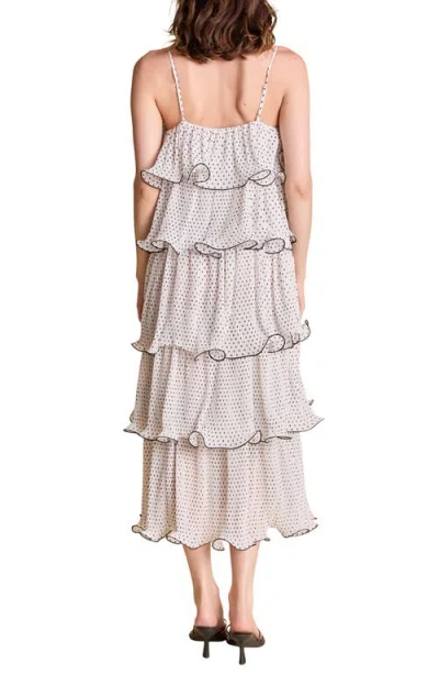 Endless Rose Polka Dot Wired Ruffle Tiered Dress