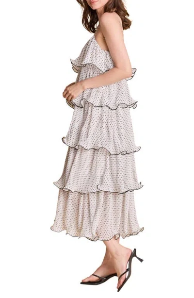 Endless Rose Polka Dot Wired Ruffle Tiered Dress