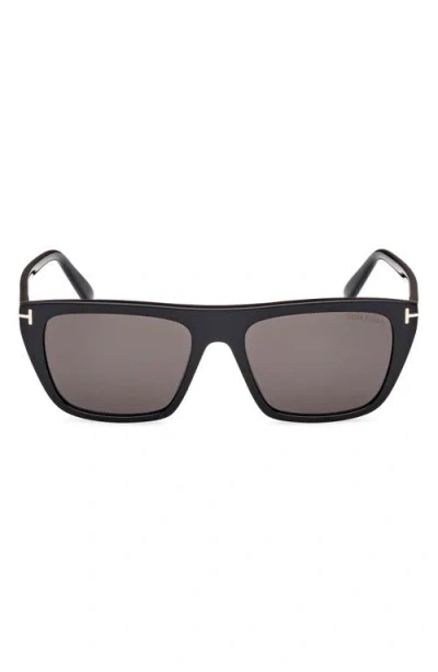 Tom Ford Aslan 56mm Rectangular Sunglasses