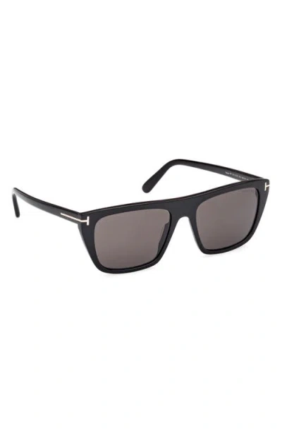 Tom Ford Aslan 56mm Rectangular Sunglasses