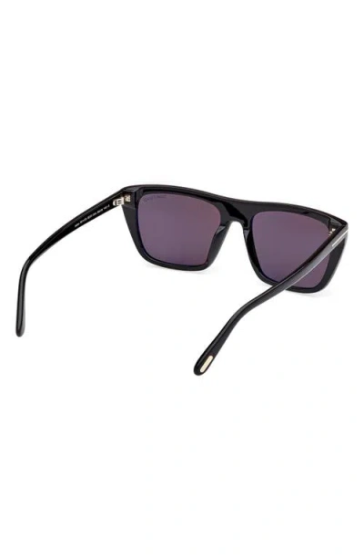 Tom Ford Aslan 56mm Rectangular Sunglasses