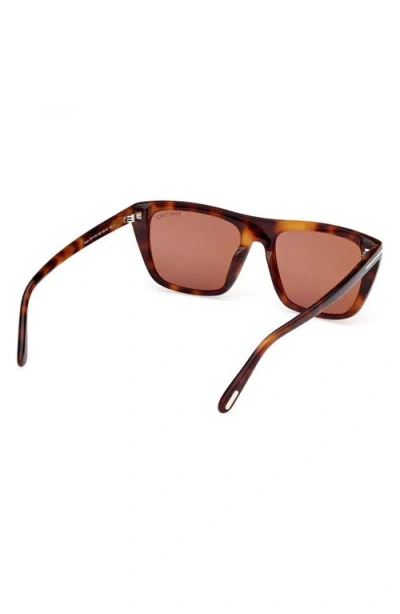 Tom Ford Aslan 56mm Rectangular Sunglasses