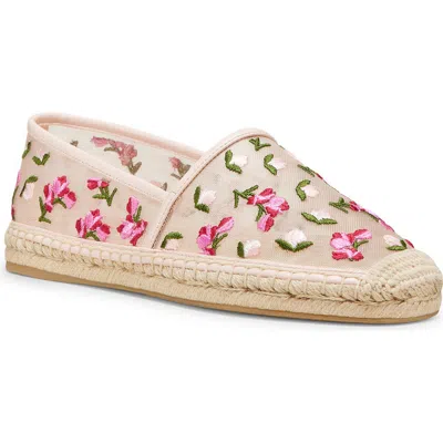 Stuart Weitzman Bareitall Floral Embroidery Espadrille Flat