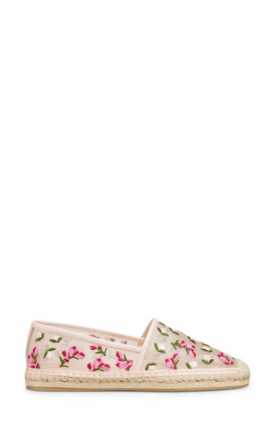 Stuart Weitzman Bareitall Floral Embroidery Espadrille Flat