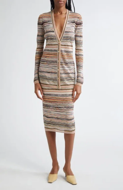 Missoni Wave Lamé Knit Skirt