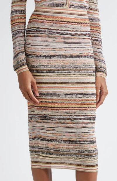 Missoni Wave Lamé Knit Skirt