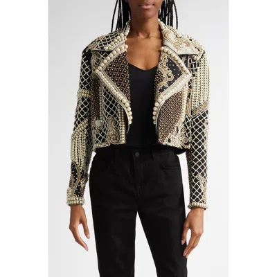 L Agence Kya Embellished Jacket In Multi