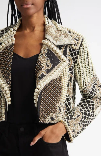L Agence Kya Embellished Jacket In Multi